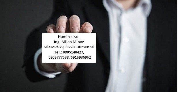 Vítame Vás na stránkach firmy HUMIN s.r.o.